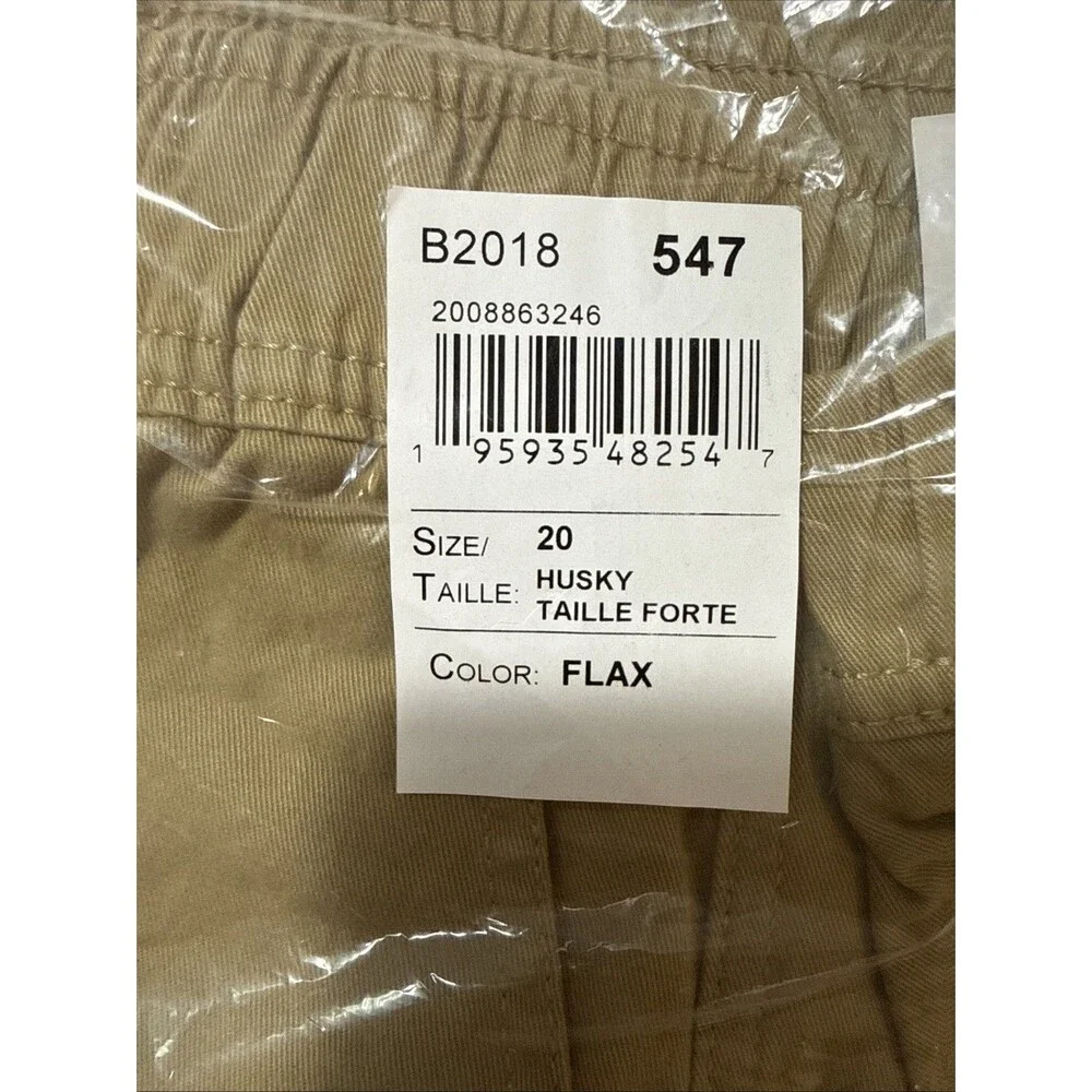 The Children’s Place Cargo Pants Husky Size 20 Flax NWT Sealed